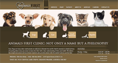 Desktop Screenshot of animalsfirst.ca
