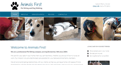 Desktop Screenshot of animalsfirst.net