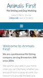 Mobile Screenshot of animalsfirst.net