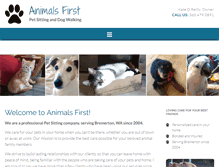 Tablet Screenshot of animalsfirst.net